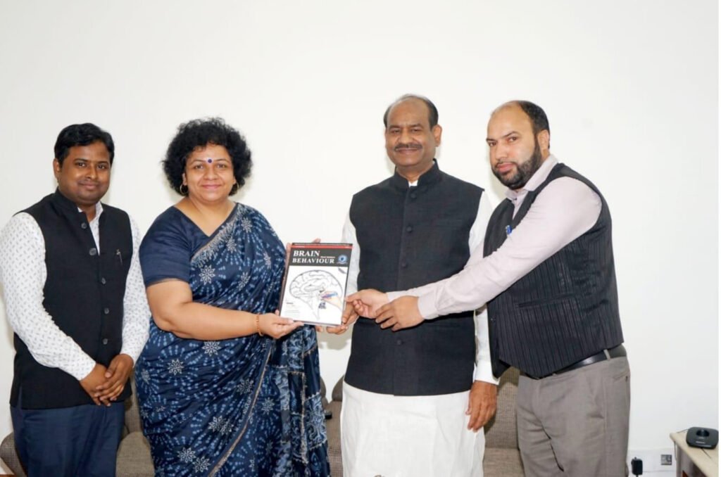Presenting 1st Edition Magazine of BBRFI to honorable speaker Om Birla in 2019